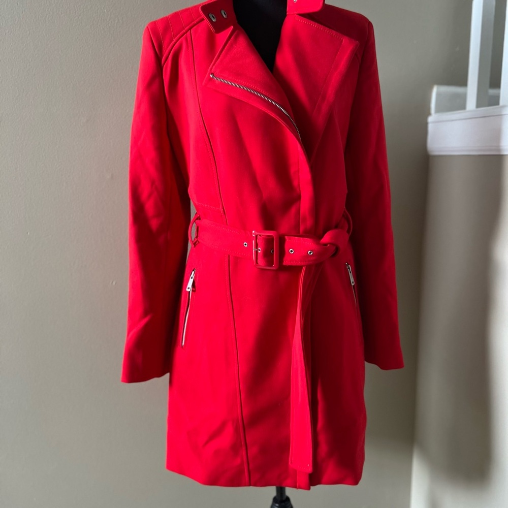 Kenneth Cole New York Red Trench Coat